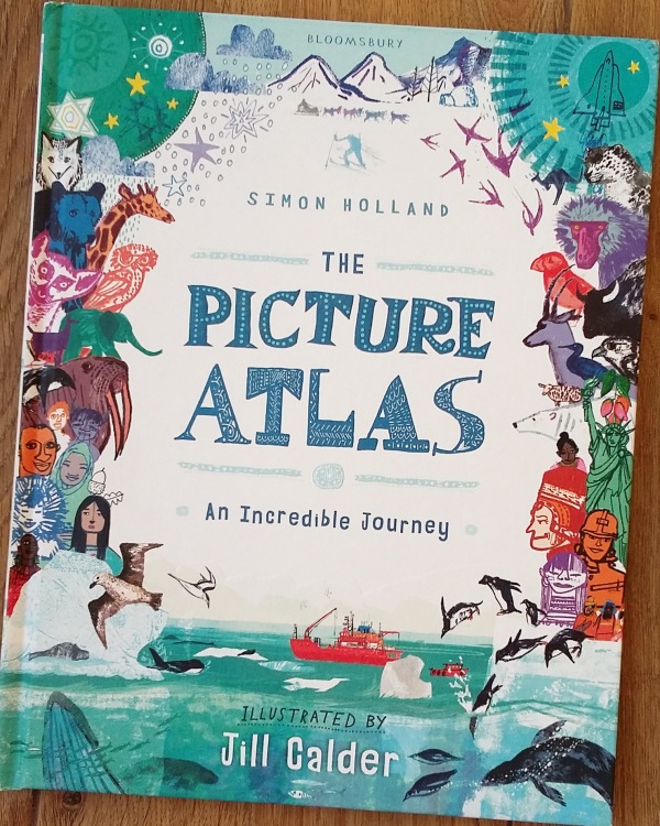 The Picture Atlas by Simon Holland and Jill Calder for Bloomsbury Children's illustrated Atlas non fiction